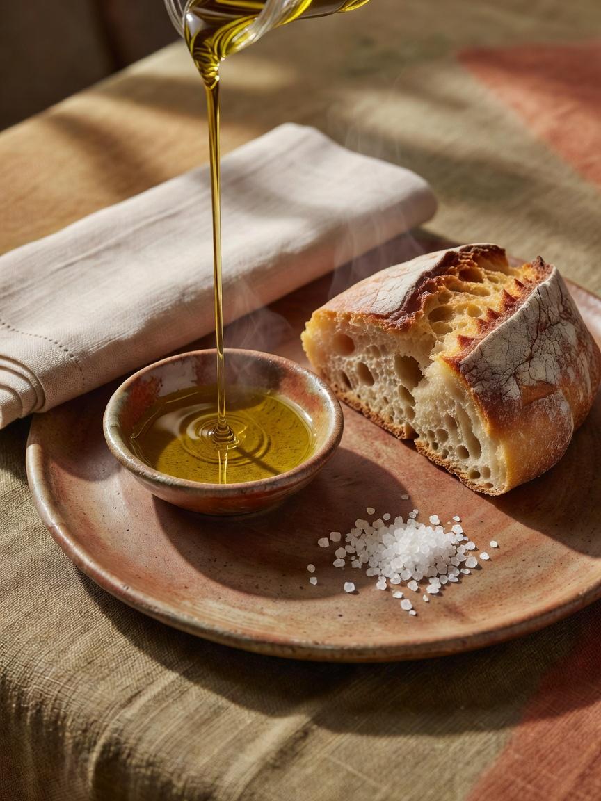 Olive oil and warm bread